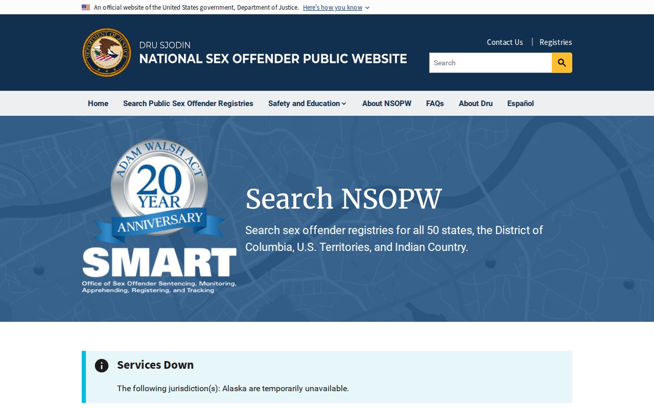 Harlan County sex offender check through the national registry search