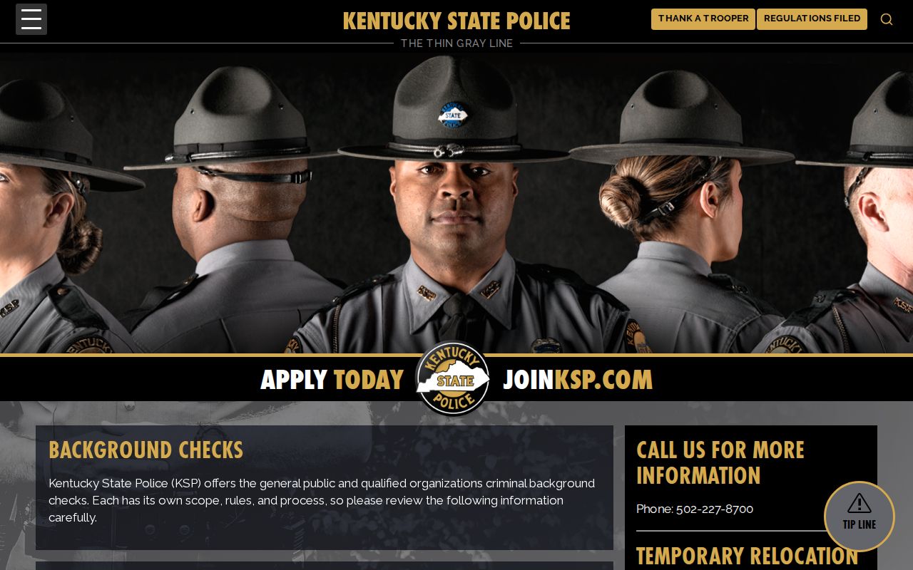 Harlan County criminal history Kentucky State Police background checks